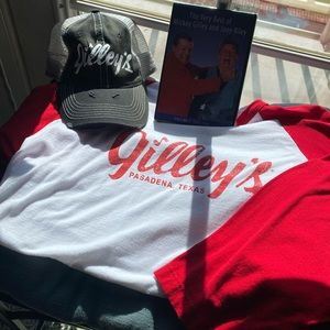 A little Mickey Gilley memorabilia!  Men’s hat and shirt bundle